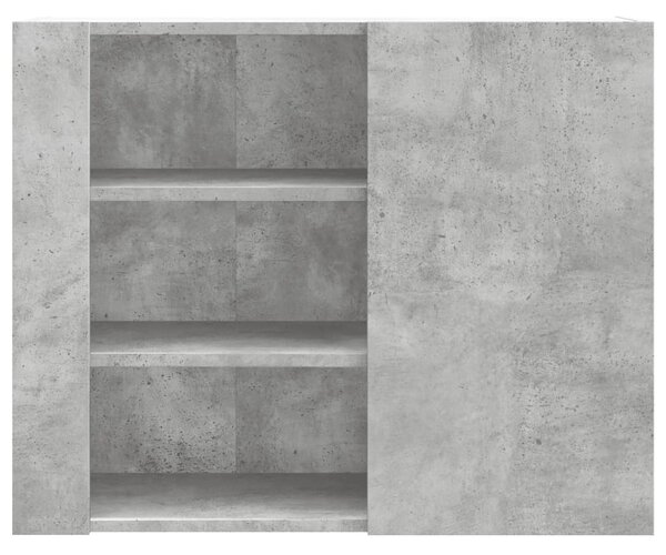 Betonszürke szerelt fa faliszekrény 75 x 35 x 60 cm
