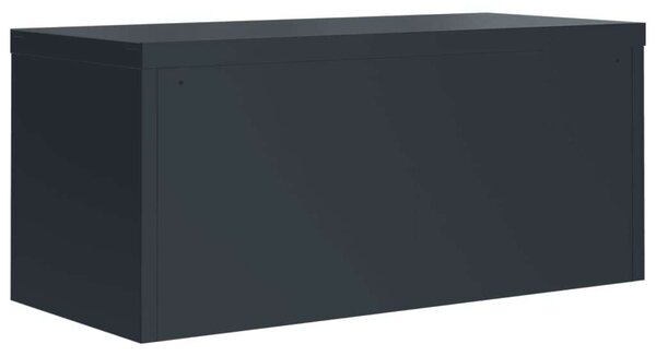 VidaXL antracitszürke acél irattartó szekrény 90 x 40 x 130 cm