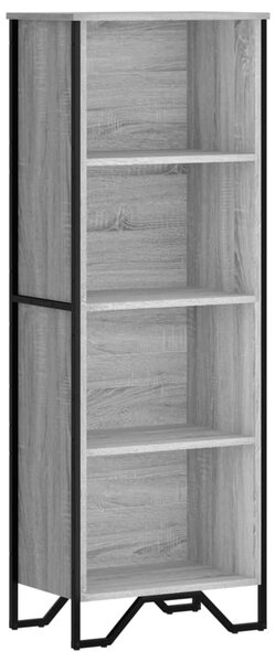 Szürke sonoma színű szerelt fa könyvespolc 50 x 31 x 137,5 cm