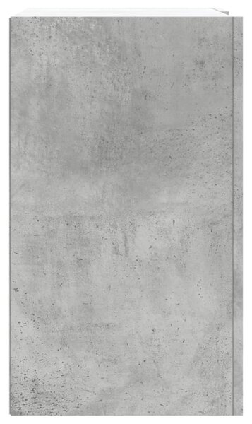 Betonszürke szerelt fa faliszekrény 75 x 35 x 60 cm