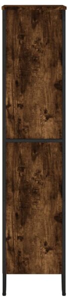 Füstös tölgy színű szerelt fa könyvszekrény 80 x 31 x 137,5 cm