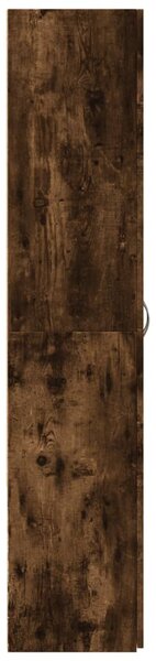 Füstös tölgy színű szerelt fa irattartó szekrény 60x32x153 cm
