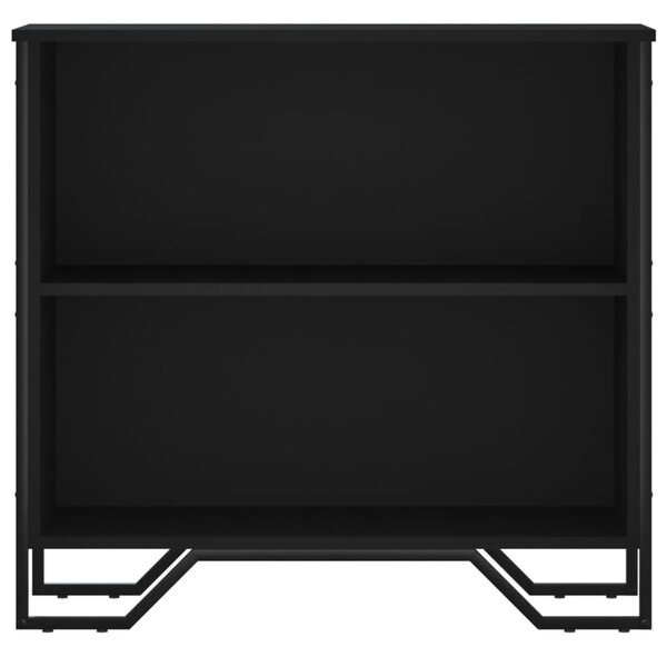 Fekete szerelt fa könyvszekrény 80 x 31 x 74,5 cm