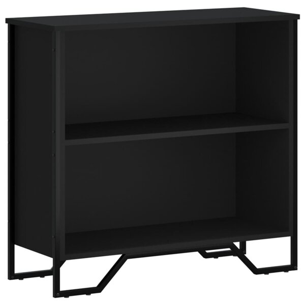 Fekete szerelt fa könyvszekrény 80 x 31 x 74,5 cm
