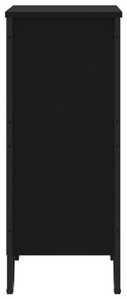 Fekete szerelt fa könyvszekrény 80 x 31 x 74,5 cm
