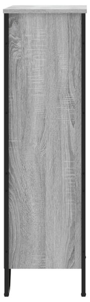 Szürke sonoma színű szerelt fa könyvespolc 80 x 31 x 106 cm