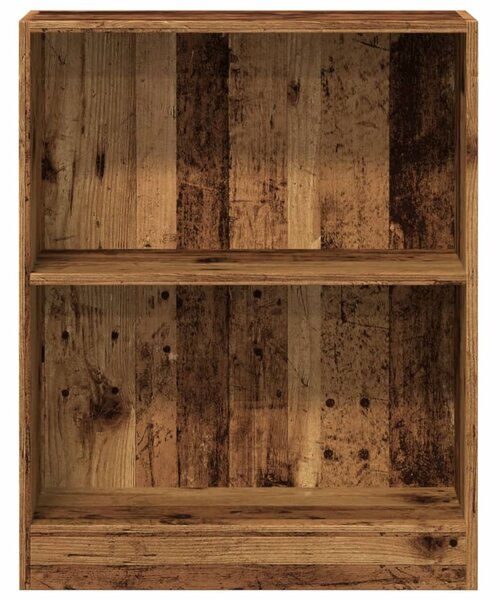 Antik fa színű szerelt fa könyvespolc 60 x 24 x 76 cm