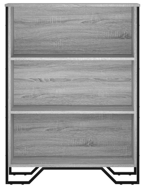 Szürke sonoma színű szerelt fa könyvespolc 80 x 31 x 106 cm