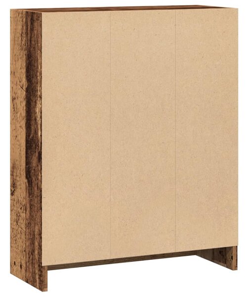 Antik fa színű szerelt fa könyvespolc 60 x 24 x 76 cm