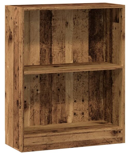 Antik fa színű szerelt fa könyvespolc 60 x 24 x 76 cm
