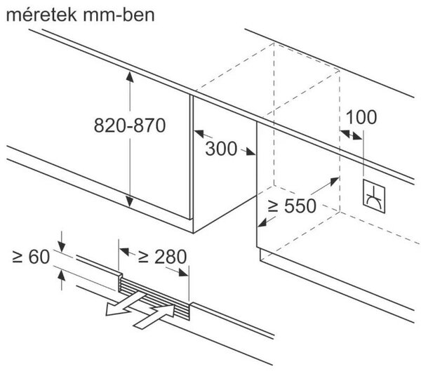Bosch KUW20VHF0 Borhűtő - 21 Üveg, Fekete
