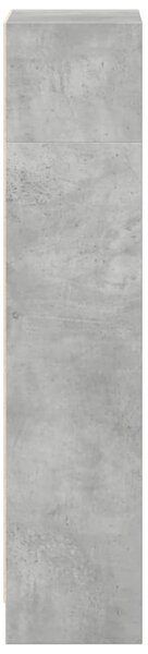 Betonszürke szerelt fa könyvespolc 40 x 24 x 109 cm