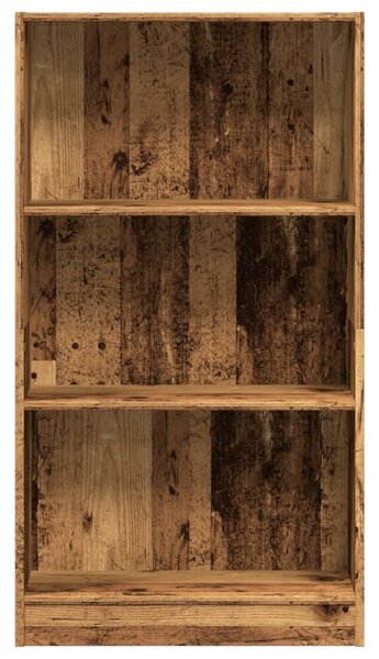Antik fa színű szerelt fa könyvespolc 60 x 24 x 109 cm