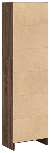 Barna tölgy színű szerelt fa könyvszekrény 40 x 24 x 143 cm