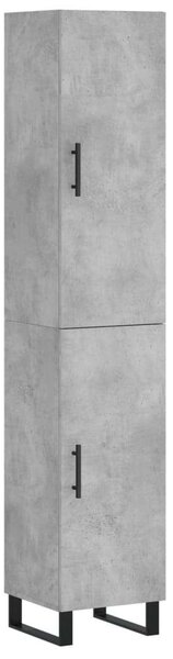 VidaXL betonszürke szerelt fa magasszekrény 34,5x34x180 cm
