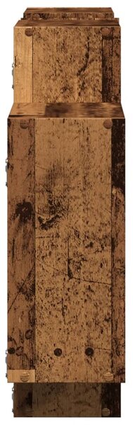 Antik fa színű szerelt fa fali polc 159 x 18 x 65 cm