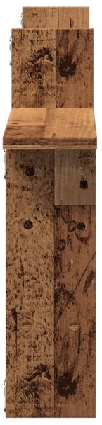 2 db antik fa színű szerelt fa fali polc 50 x 12 x 50 cm