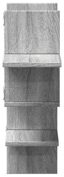 Szürke sonoma színű szerelt fa fali polc 124,5 x 18 x 60,5 cm