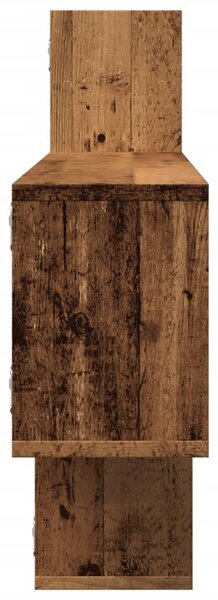 Antik fa színű szerelt fa fali polc 167,5 x 18 x 68 cm