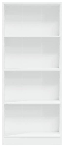 Fehér szerelt fa könyvespolc 60 x 24 x 143 cm