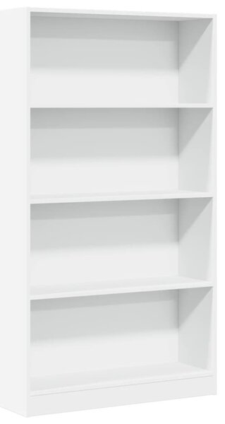 Fehér szerelt fa könyvespolc 80 x 24 x 143 cm