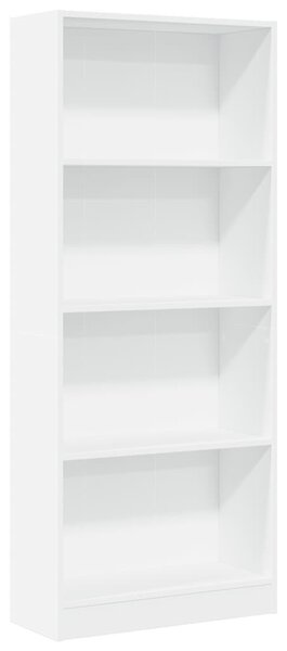 Fehér szerelt fa könyvespolc 60 x 24 x 143 cm