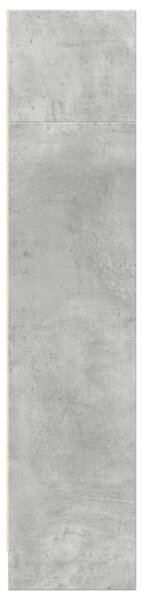 Betonszürke szerelt fa könyvespolc 80 x 24 x 109 cm