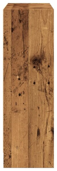 Antik fa színű szerelt fa könyvespolc 80 x 24 x 76 cm