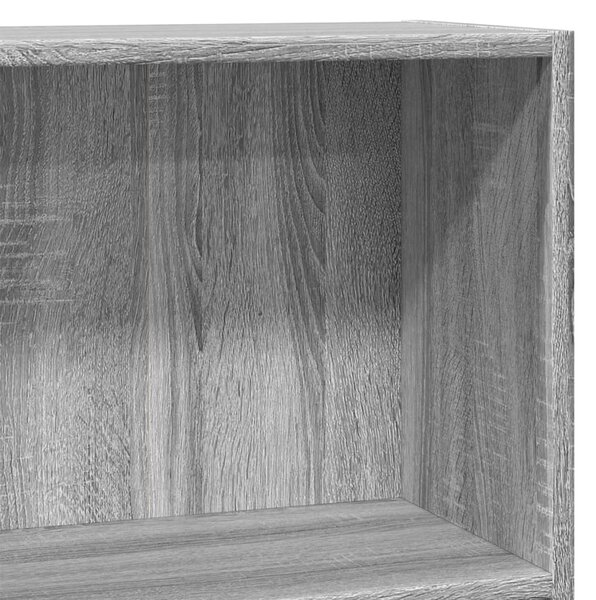 Szürke sonoma színű szerelt fa könyvespolc 80 x 24 x 76 cm