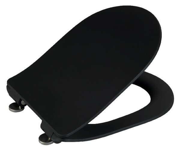 Sedilo Black matt fekete WC-ülőke, 45,2 x 36,2 cm - Wenko