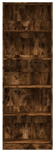 Füstös tölgy színű szerelt fa könyvszekrény 60 x 24 x 176 cm