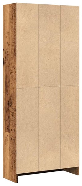 Antik fa színű szerelt fa könyvespolc 60 x 24 x 143 cm