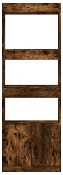Üstös tölgy színű szerelt fa magasszekrény 63 x 33 x 180 cm