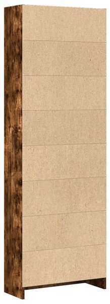 Füstös tölgy színű szerelt fa könyvszekrény 60 x 24 x 176 cm