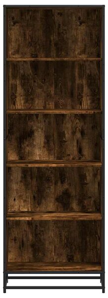 Füstös tölgy színű szerelt fa könyvszekrény 60 x 35 x 170,5 cm