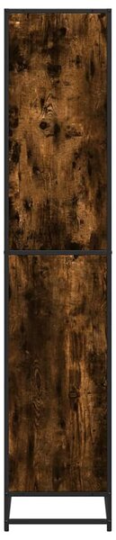 Füstös tölgy színű szerelt fa könyvszekrény 60 x 35 x 170,5 cm