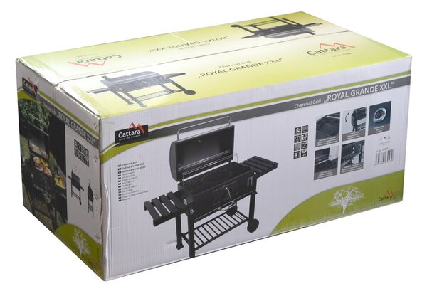 Royal Grande XXL fekete faszenes grillsütő - Cattara