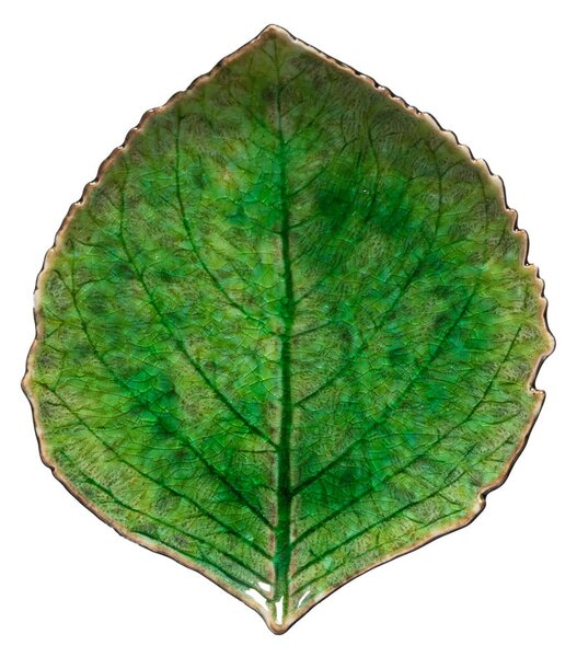 Riviera zöld agyagkerámia tányér, 15 x 17 cm - Costa Nova