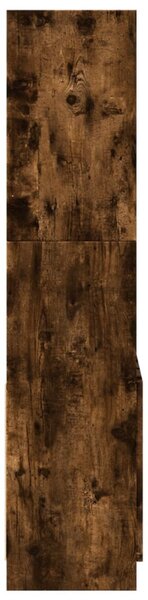 Füstös tölgy színű szerelt fa magasszekrény 63 x 33 x 140 cm