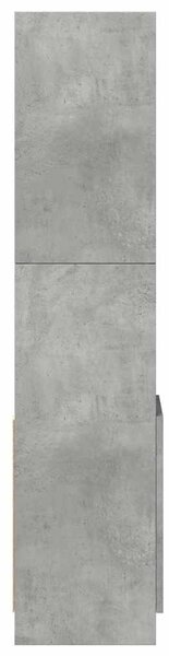 Betonszürke szerelt fa magasszekrény 92 x 33 x 140 cm