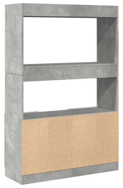 Betonszürke szerelt fa magasszekrény 92 x 33 x 140 cm