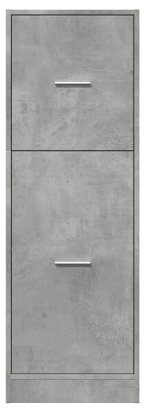 Betonszürke szerelt fa patikaszekrény 40 x 41 x 118 cm