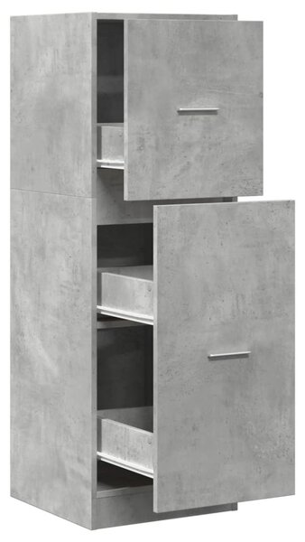 Betonszürke szerelt fa patikaszekrény 40 x 41 x 118 cm