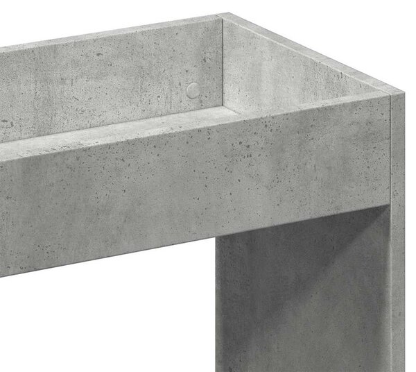 Betonszürke szerelt fa magasszekrény 92 x 33 x 140 cm