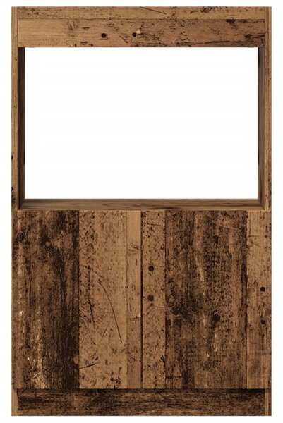 Antik fa színű szerelt fa magasszekrény 63 x 33 x 100 cm