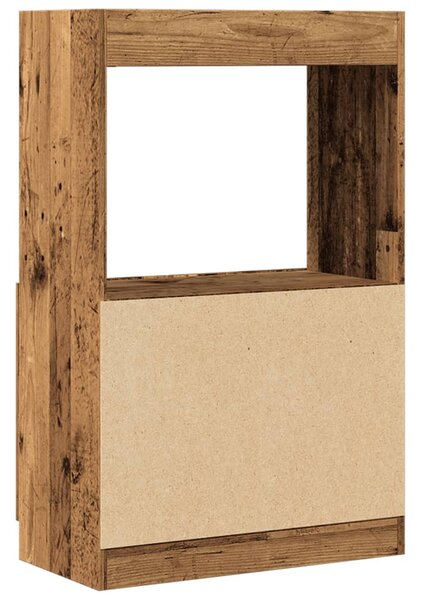 Antik fa színű szerelt fa magasszekrény 63 x 33 x 100 cm