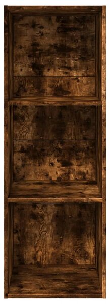 Füstös tölgy színű szerelt fa könyvszekrény 40 x 30 x 114 cm