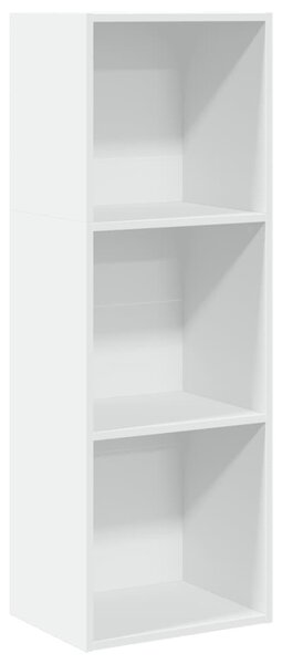Fehér szerelt fa könyvespolc 40 x 30 x 114 cm