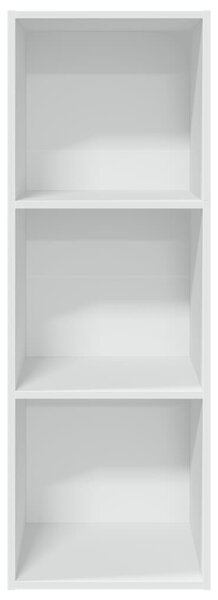 Fehér szerelt fa könyvespolc 40 x 30 x 114 cm