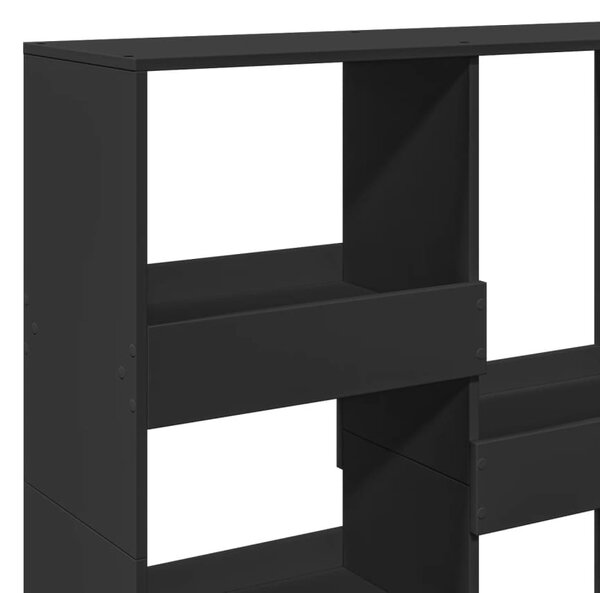 Fekete térelválasztó könyvszekrény 100 x 33 x 115 cm